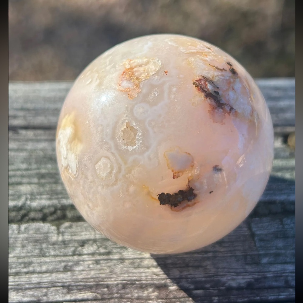 Cherry Blossom Agate Sphere
